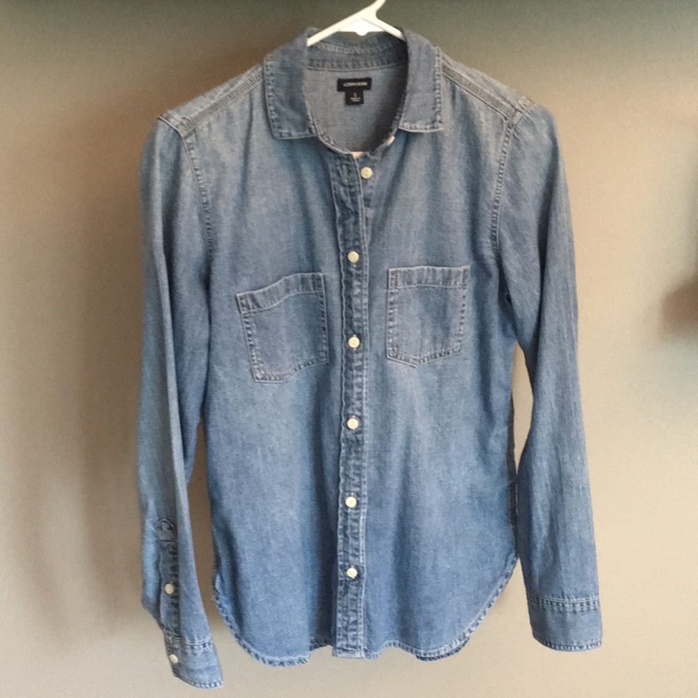 J.Crew Everyday Chambray Shirt Size 2 Like New